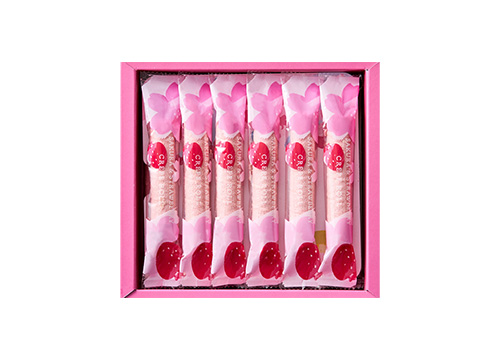 中島大祥堂さくらといちごのクレープロール１箱に8本入りが3箱です❣️ さくらといちごのクレープロール ｜ 商品紹介 ｜ 株式会社中島大祥堂